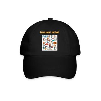 Apprendre intelligemment, pas difficilement - pour les élèves, les enseignants, les parents - Casquette classique - noir/noir - Devant