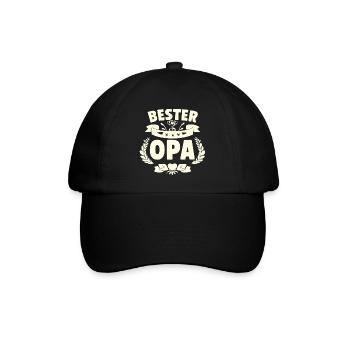 Bester Opa  - Baseballkappe - Schwarz/Schwarz - Vorne