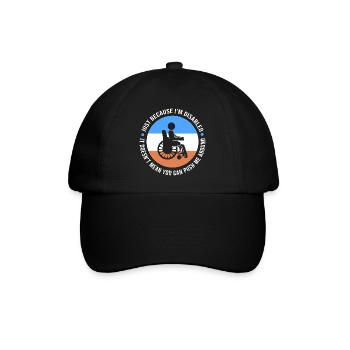 Rollstuhl - Baseballkappe - Schwarz/Schwarz - Vorne