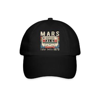 Anniversaire 1973 Mars 1973 né en Mars 1973 - Casquette classique - noir/noir - Devant