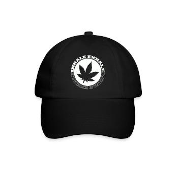 Logo rond de feuilles de cannabis - Casquette classique - noir/noir - Devant