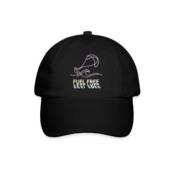 Sans carburant de cerf-volant, t-shirt, sweat à capuche, casquette, tasse - Casquette classique - noir/noir - Devant