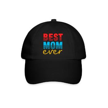 momBest Mom Ever Gift Shirt - Baseball Cap - black/black - Front
