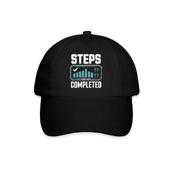 Steps Completed 10000 Schritte - Baseball Cap - black/black - Front