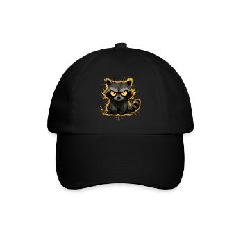 Raccoon - Angry Cute Animal Motif - Baseball Cap - black/black - Front