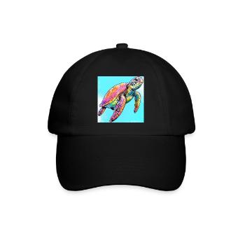tortue - Casquette classique - noir/noir - Devant