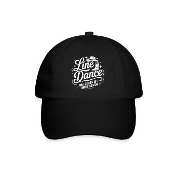 Line Dance Lebensfreude - Baseballkappe - Schwarz/Schwarz - Vorne