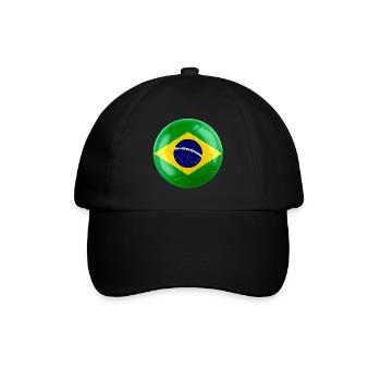 BRAZIL'S FLAG ON A FOOTBALL - Baseball Cap - black/black - Front