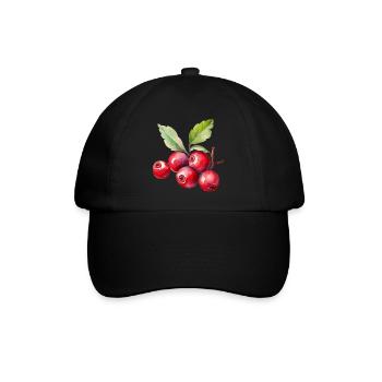 Cranberry Kostüm Karneval Fasching Rot Cranberries - Baseballkappe - Schwarz/Schwarz - Vorne