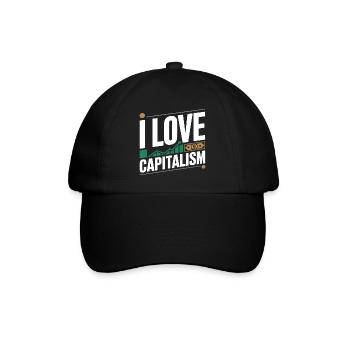 I Love Capitalism Entrepreneurs Stocks Capitalism - Baseball Cap - black/black - Front