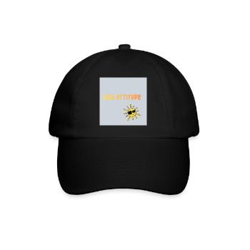 Bleib ruhig - Baseballkappe - Schwarz/Schwarz - Vorne