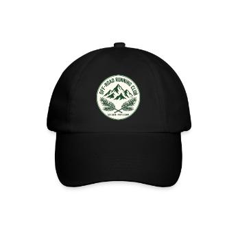 Off-Road Running Club - Baseballkappe - Schwarz/Schwarz - Vorne