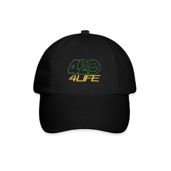 420 FÜR DAS LEBEN - Baseballkappe - Schwarz/Schwarz - Vorne