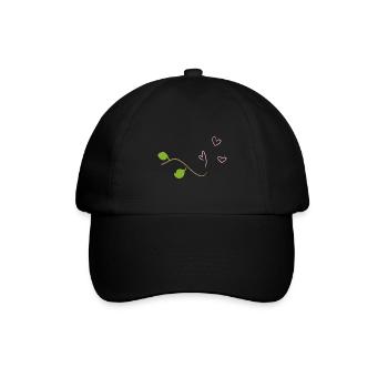 Branch Symbol Heart Tree Natural Stick Leaf - Baseball Cap - black/black - Front