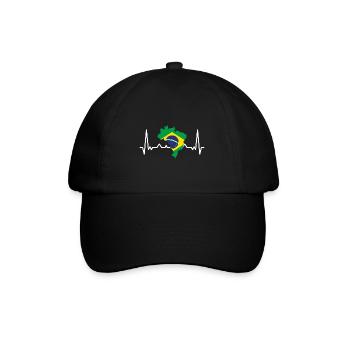 Flag of Brazil Flag of South America - Baseball Cap - black/black - Front