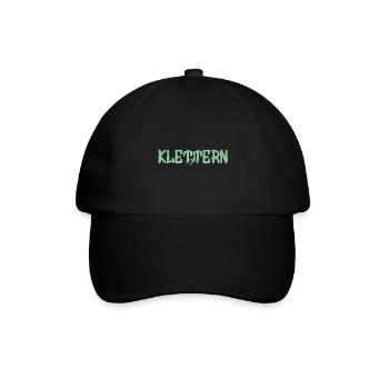 Klettern Bouldern Kletterhalle Berge - Baseballkappe - Schwarz/Schwarz - Vorne