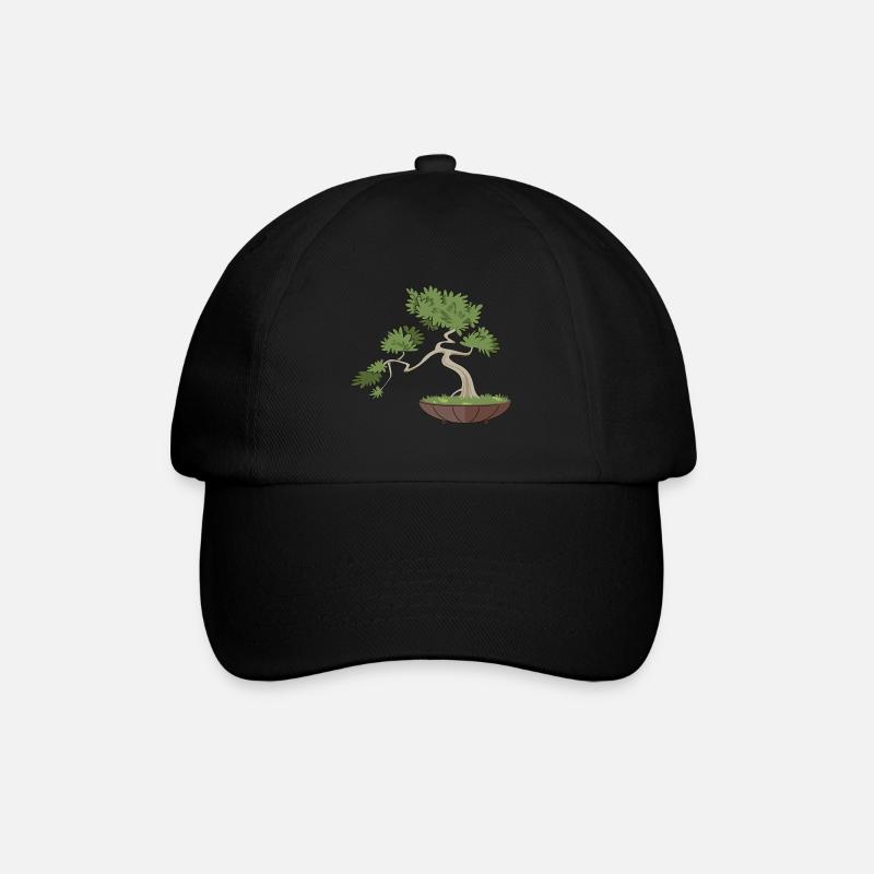 Bonsai Baum - Baseballkappe - Schwarz/Schwarz
