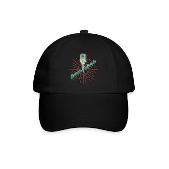 Boogie Woogie vintage microphone gift - Baseball Cap - black/black - Front