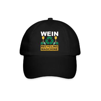 Wein - Baseballkappe - Schwarz/Schwarz - Vorne