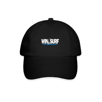 Cadeau de planche à voile silhouette kitesurf - Casquette classique - noir/noir - Devant