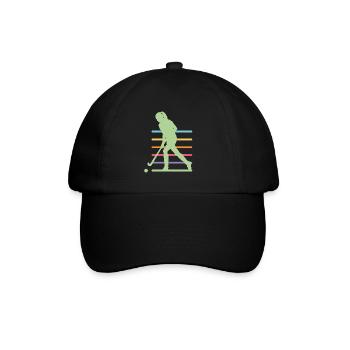 Hockeyspielerin - Baseballkappe - Schwarz/Schwarz - Vorne