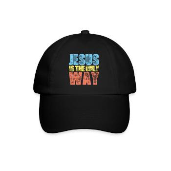 Jesus Christus Glaube - Baseballkappe - Schwarz/Schwarz - Vorne
