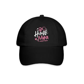 Hunde Mama Spruch - Baseballkappe - Schwarz/Schwarz - Vorne