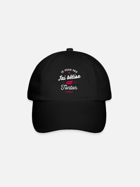 JE PEUX PAS J'AI BETISE AVEC TONTON - Casquette classique - noir/noir