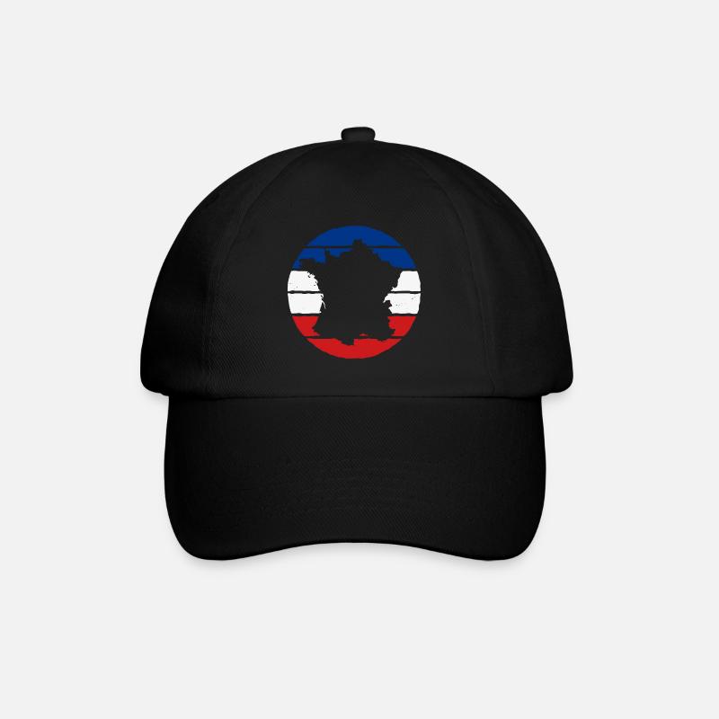 Drapeau de la France drapeau tricolore drapeau français - Casquette classique - noir/noir