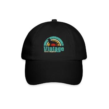 White Swiss Shepherd Weisser Schäferhund Vintage - Baseball Cap - black/black - Front