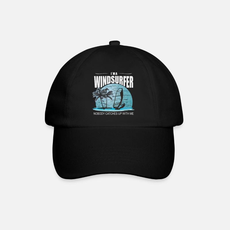 Je suis un Windsurfer Windsurf Planche à voile Kitesurf - Casquette classique - noir/noir