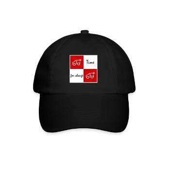 Time for electric - Baseball Cap - black/black - Front
