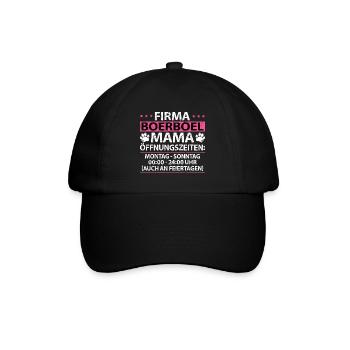 South African Boerboel Hund Mama Spruch Pink - Baseballkappe - Schwarz/Schwarz - Vorne