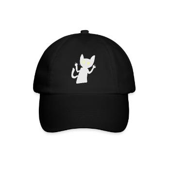 Cat Rage Animal Symbole Effrayant - Casquette classique - noir/noir - Devant