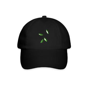 feuille motif de symbole de feuille - Casquette classique - noir/noir - Devant
