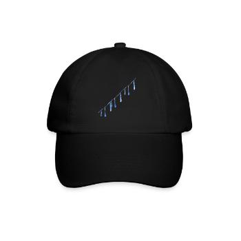 gouttes d’eau bordent l’eau - Casquette classique - noir/noir - Devant