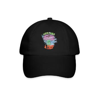 Hippie Peace Peace 60's 70's Love T-Shirt - Baseball Cap - black/black - Front