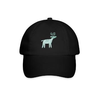 Joyeux T-shirt Patte de cerf de Noël - Casquette classique - noir/noir - Devant