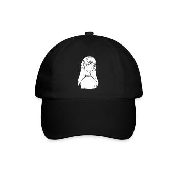 Casque Fille Manga Anime - Casquette classique - noir/noir - Devant