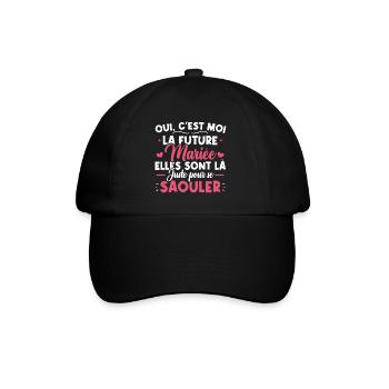 Oui, c'est moi la future mariée - Casquette classique - noir/noir - Devant