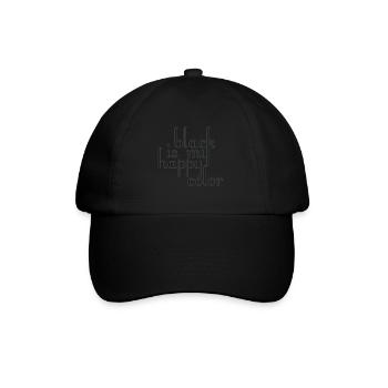 Le noir est ma couleur heureuse Noir couleur préférée - Casquette classique - noir/noir - Devant