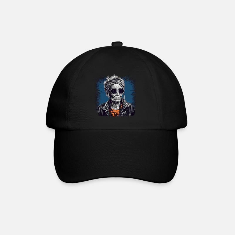 Cool Old Punker Lady - Best Ager - Casquette classique - noir/noir
