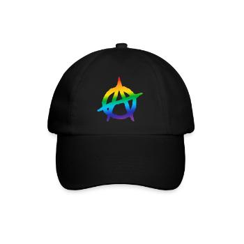Anarchie A logo LGBT - Casquette classique - noir/noir - Devant