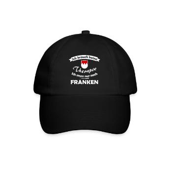 Heimweh nach dem schönen Franken - Baseballkappe - Schwarz/Schwarz - Vorne