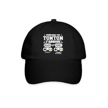 Prépare-toi Tonton J'arrive - Annonce Grossesse - Casquette classique - noir/noir - Devant