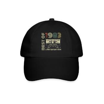 Vintage 1983 - 1983 Retro Birthday Gift - Baseball Cap - black/black - Front