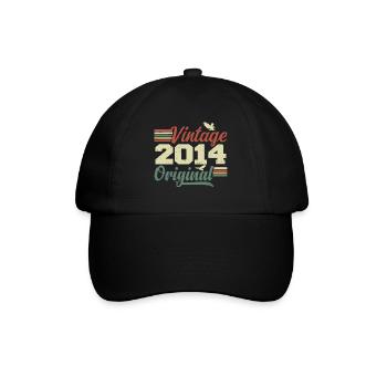 Vintage 2014 Cadeau Anniversaire 2014 Retro - Casquette classique - noir/noir - Devant