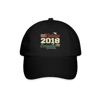 Vintage 2018 Cadeau Anniversaire 2018 Retro - Casquette classique - noir/noir - Devant