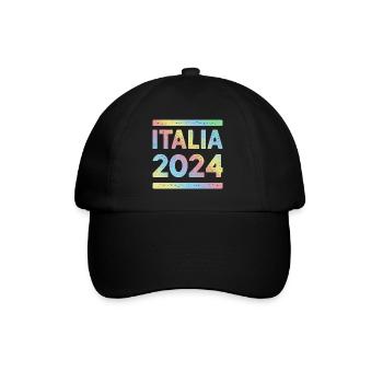 L’équipe des fêtes colorées d’Italia 2024 - Casquette classique - noir/noir - Devant