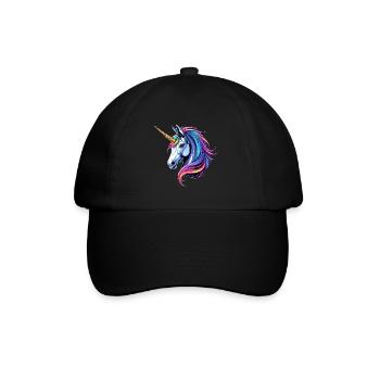 Une charmante licorne - Casquette classique - noir/noir - Devant